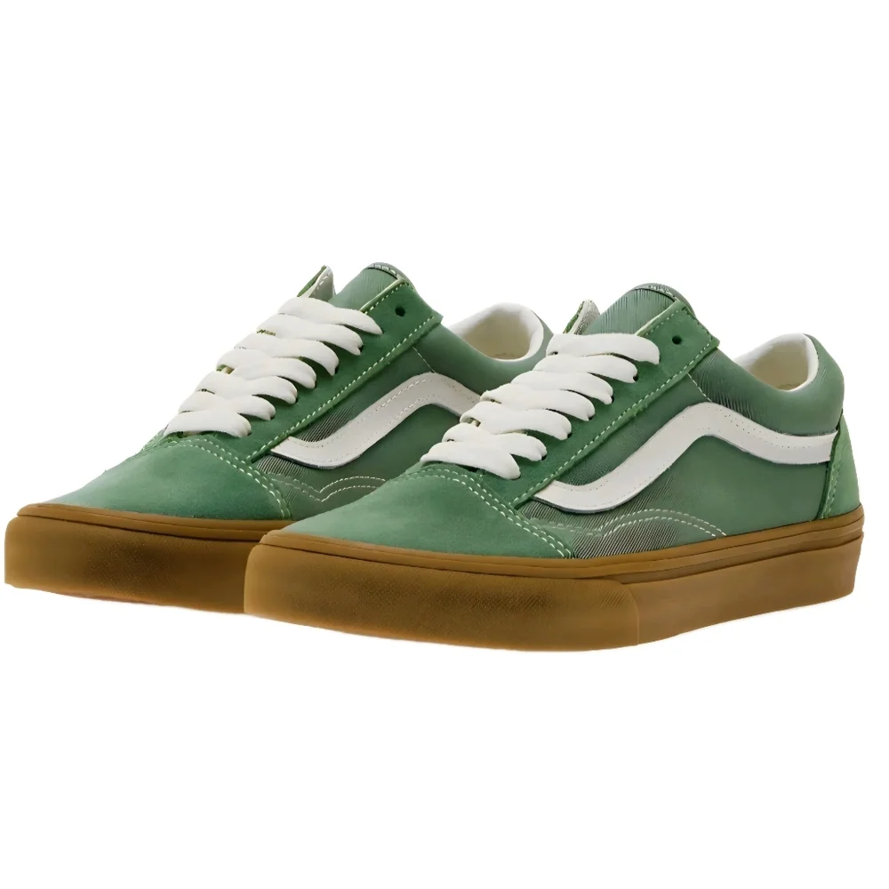 Vans Old Skool Basil Green Gum shoe (UNISEX) Sneakers US Men's 7.5 Wmns Sz 9 - Picture 1 of 10